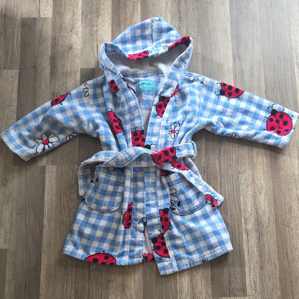 🥳bundle 3 For $15🥳Girls Bath Robe Swim Cover-up with Ladybug Design
